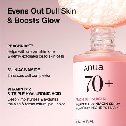 Anua Peach 70% Niacinamide Serum 30ml