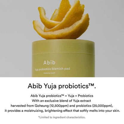 Abib Yuja Probiotics Blemish Pad Vitalizing Touch 60 pcs